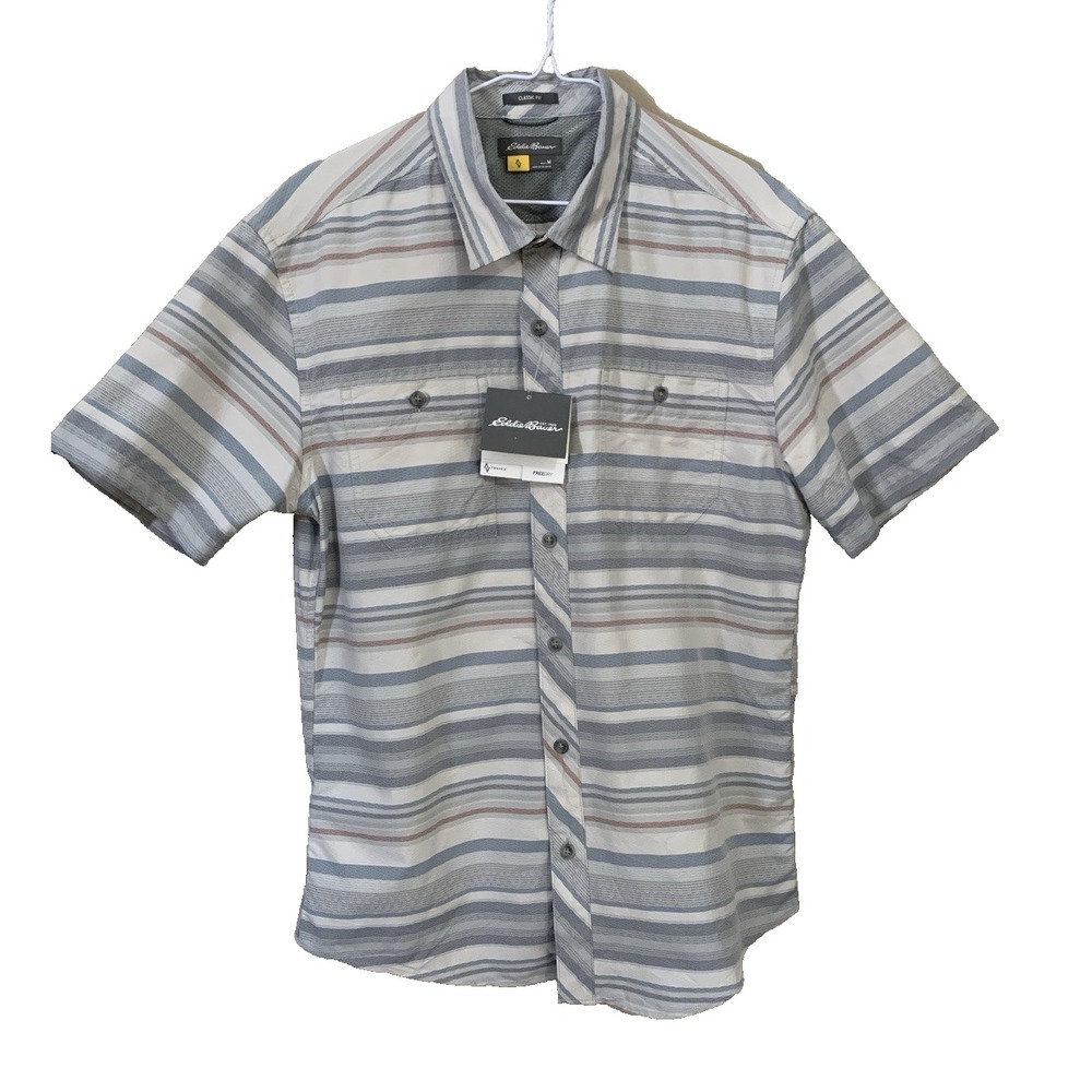 NWT Eddie Bauer Travex Greenpoint Short Sleeve Shirt Men's M Lightweight